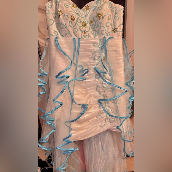 Custom Made Plus Size 28/30 Formal High Low Rhinestones Sequin Fun Fashion Prom - Picture 1 of 7